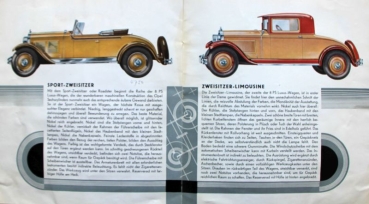 Opel 8/40 PS Sixcylindre 2 Liter Modelprogram 1928 Carbrochure (0255)